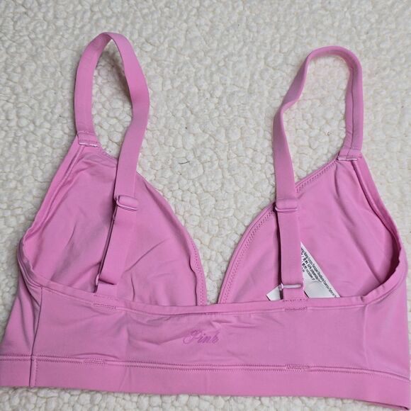 1136 NWT Pink Victoria Secret Triangle Bralette Sz S-DD - Picture 3 of 6